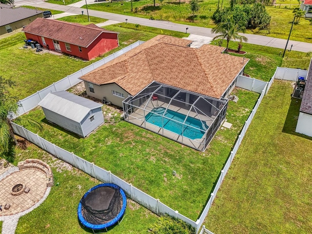 4038 Corydon Ave, North Port, FL 34286 - view from above of property with a pool area