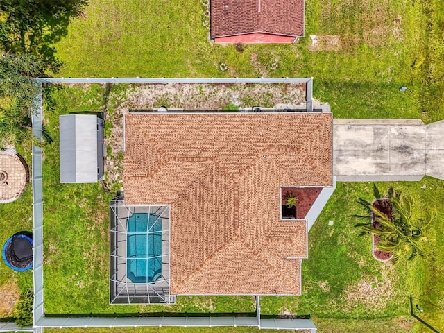 4038 Corydon Ave, North Port, FL 34286 - view from above of property featuring a pool area