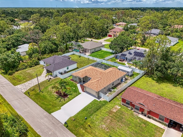 4038 Corydon Ave, North Port, FL 34286 - aerial view of residential area featuring a heavily wooded area