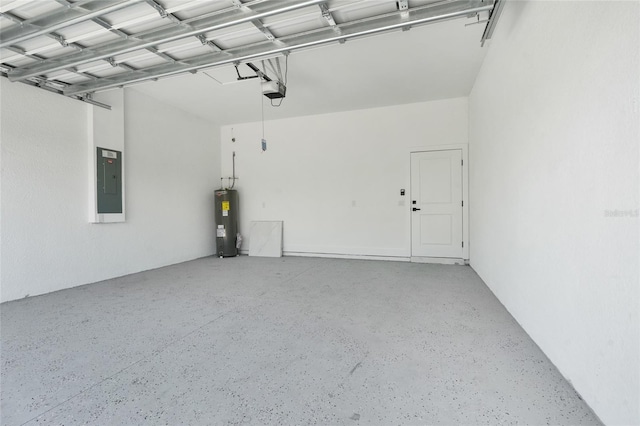 3202 41st St W, Lehigh Acres, FL 33971 - garage with water heater, electric panel, and a garage door opener