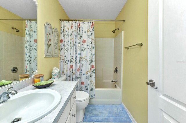 3305 Nansen Ln, North Port, FL 34286 - full bath with vanity, shower / tub combo, and tile patterned floors