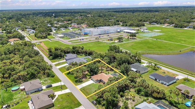 3305 Nansen Ln, North Port, FL 34286 - view of property location featuring a nearby body of water and property boundaries highlighted