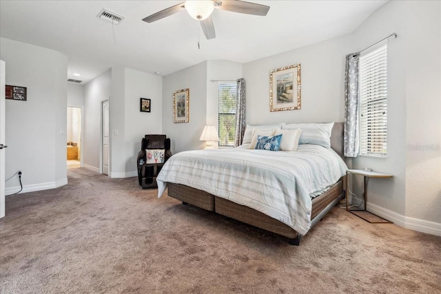 1275 Blue Lake Cir, Punta Gorda, FL 33983 - carpeted bedroom with baseboards and a ceiling fan