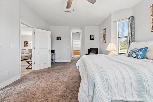 1275 Blue Lake Cir, Punta Gorda, FL 33983 - bedroom with carpet flooring and a ceiling fan