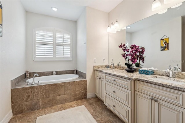 1275 Blue Lake Cir, Punta Gorda, FL 33983 - full bath featuring double vanity and a garden tub