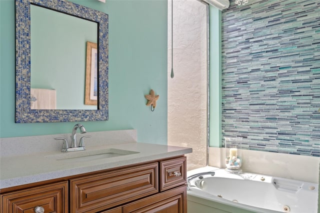 25188 Marion Ave Unit 45, Punta Gorda, FL 33950 - full bathroom featuring a tub with jets and vanity