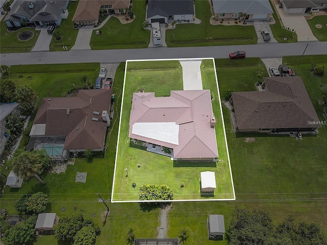 21460 Sheldon Ave, Port Charlotte, FL 33952 - aerial view of residential area featuring property boundaries highlighted