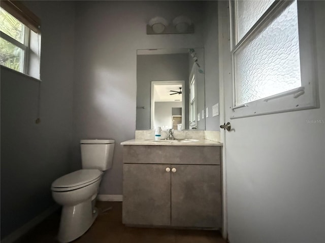 2143 Santonian Ter, North Port, FL 34286 - bathroom featuring vanity and ceiling fan