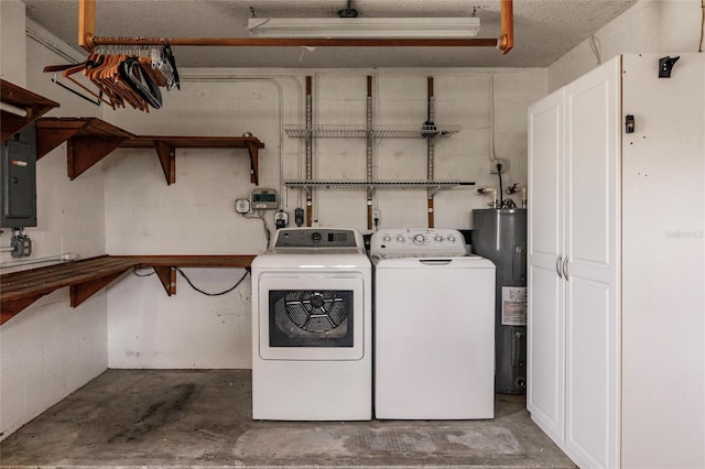3497 Cohoes St, Port Charlotte, FL 33952 - washroom featuring water heater, electric panel, and washing machine and dryer