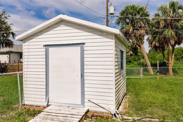 3497 Cohoes St, Port Charlotte, FL 33952 - view of shed with a fenced backyard