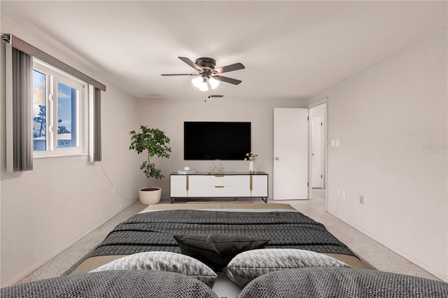 3497 Cohoes St, Port Charlotte, FL 33952 - living area featuring ceiling fan and baseboards