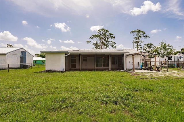 3497 Cohoes St, Port Charlotte, FL 33952 - back of property featuring a sunroom