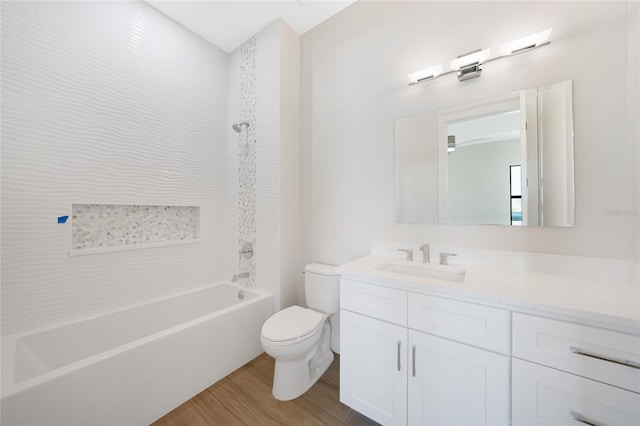 2815 Coral Way, Punta Gorda, FL 33950 - bathroom featuring vanity, wood finished floors, and shower / tub combination
