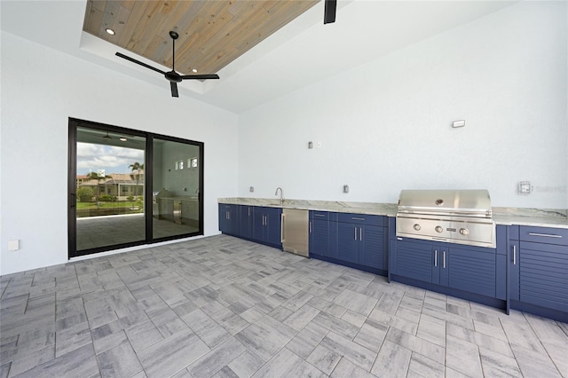 2815 Coral Way, Punta Gorda, FL 33950 - view of patio / terrace featuring an outdoor kitchen and a ceiling fan