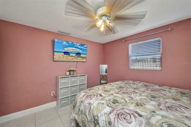 25082 Harborview Rd, Punta Gorda, FL 33980 - bedroom featuring light tile patterned flooring and ceiling fan