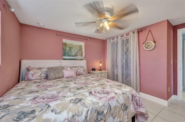 25082 Harborview Rd, Punta Gorda, FL 33980 - bedroom featuring light tile patterned flooring and a ceiling fan