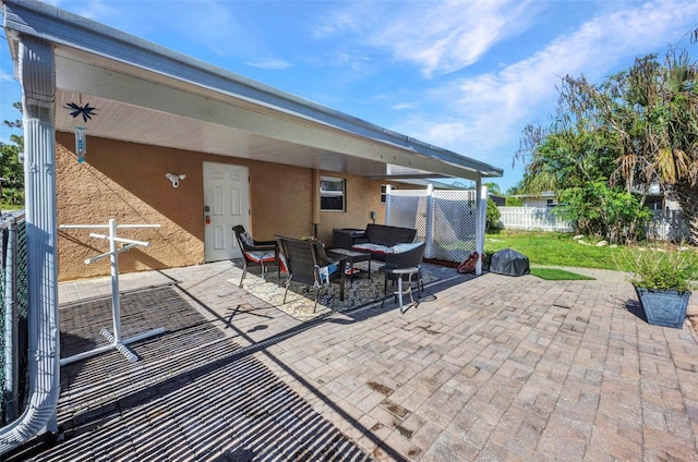 25082 Harborview Rd, Punta Gorda, FL 33980 - view of patio / terrace with outdoor lounge area