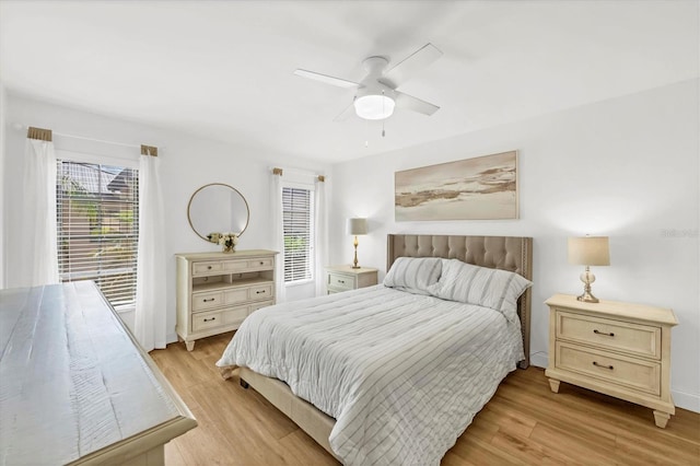 23465 Harborview Rd Unit 1031, Punta Gorda, FL 33980 - bedroom featuring light wood-style floors and ceiling fan