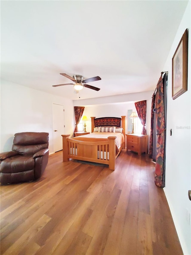 3456 Highlands Rd, Punta Gorda, FL 33983 - bedroom featuring hardwood / wood-style flooring and ceiling fan
