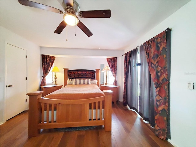 3456 Highlands Rd, Punta Gorda, FL 33983 - bedroom with wood finished floors and ceiling fan