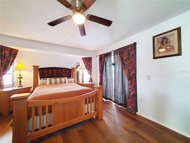 3456 Highlands Rd, Punta Gorda, FL 33983 - bedroom featuring wood finished floors and ceiling fan
