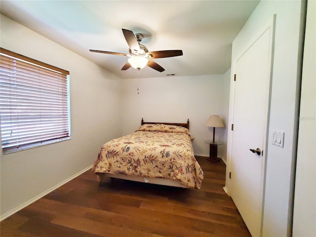 3456 Highlands Rd, Punta Gorda, FL 33983 - bedroom with wood finished floors and a ceiling fan
