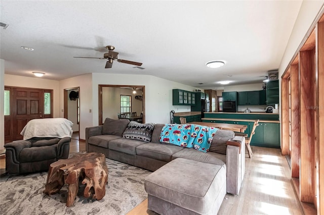 2788 SW County Road 769, Arcadia, FL 34266 - living room with a ceiling fan and light wood finished floors