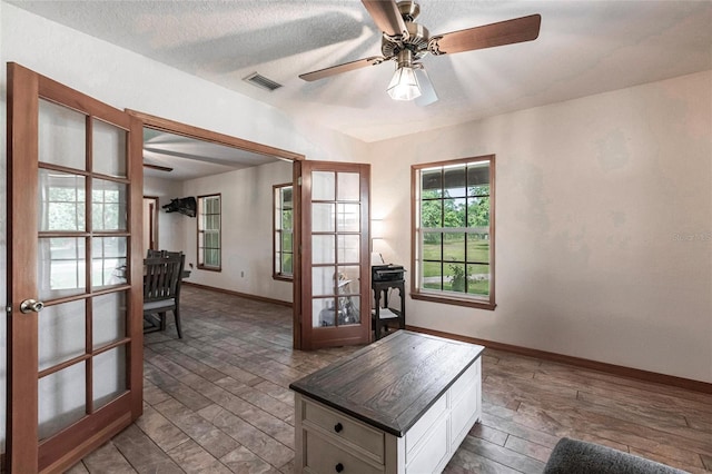 2788 SW County Road 769, Arcadia, FL 34266 - living area with french doors and a ceiling fan