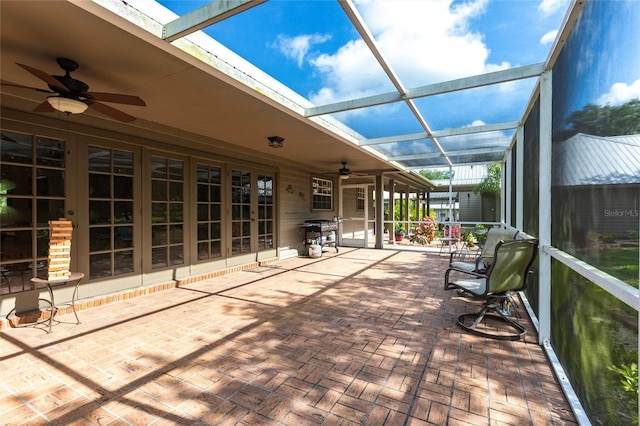 2788 SW County Road 769, Arcadia, FL 34266 - sunroom / solarium featuring ceiling fan and a skylight