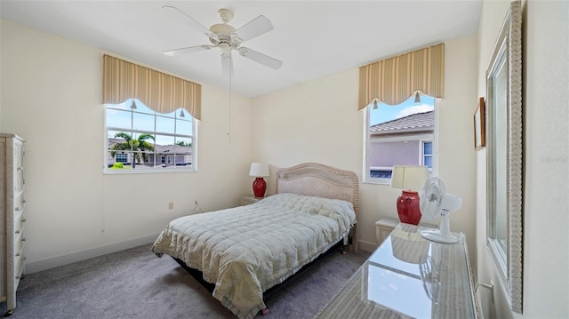 786 Regency Reserve Cir Unit 1404, Naples, FL 34119 - carpeted bedroom with baseboards and a ceiling fan
