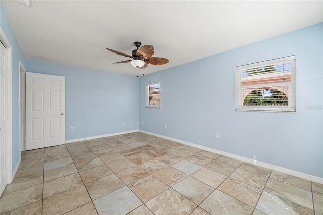 10810 Wheeler Pl, Punta Gorda, FL 33950 - spare room featuring ceiling fan and baseboards