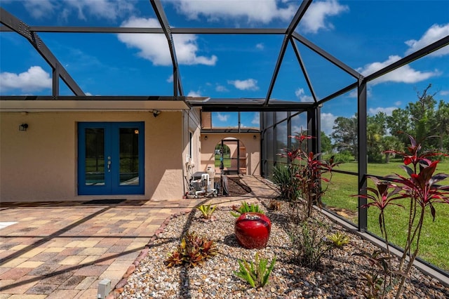 10810 Wheeler Pl, Punta Gorda, FL 33950 - sunroom / solarium featuring french doors and arched walkways