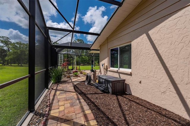 10810 Wheeler Pl, Punta Gorda, FL 33950 - unfurnished sunroom featuring lofted ceiling