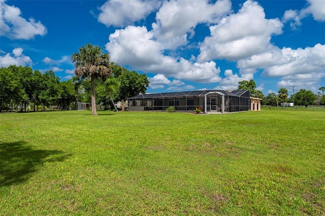 10810 Wheeler Pl, Punta Gorda, FL 33950 - view of grassy yard featuring glass enclosure
