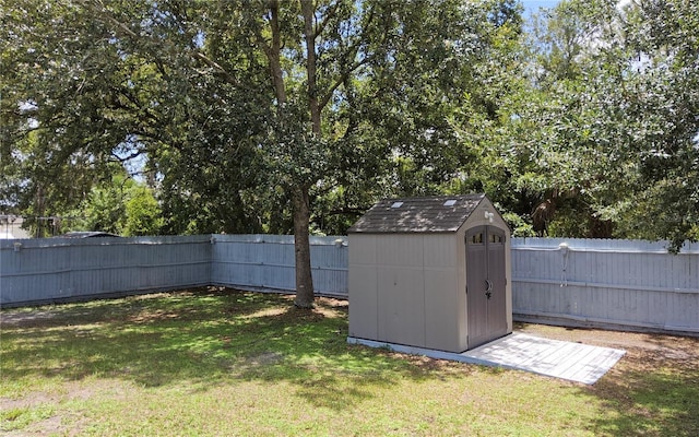 6341 Opa Locka Ln, North Port, FL 34291 - fenced backyard with a storage shed