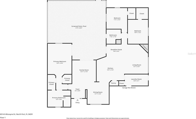 6514 N Biscayne Dr, North Port, FL 34291 - view of room layout