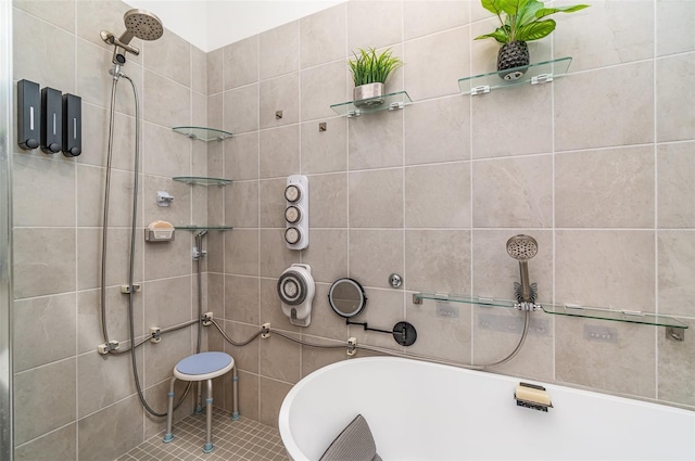 24348 Nicobar Ln, Punta Gorda, FL 33955 - full bathroom featuring a tile shower and a bathtub