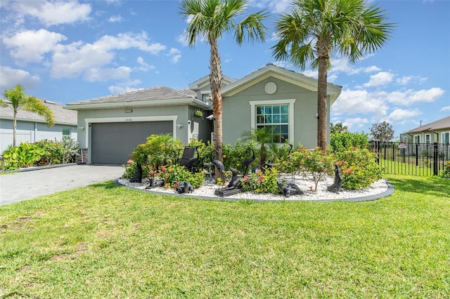 24348 Nicobar Ln, Punta Gorda, FL 33955 - view of front facade with stucco siding, an attached garage, and driveway