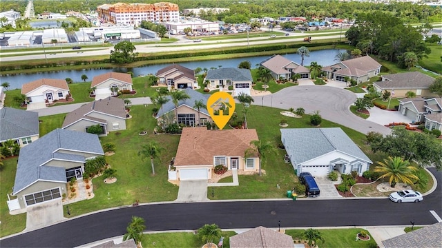 1605 Palace Ct, Punta Gorda, FL 33980 - aerial perspective of suburban area featuring a large body of water