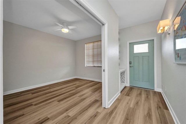 900 E Marion Ave Unit 1203, Punta Gorda, FL 33950 - foyer with wood finished floors and a ceiling fan