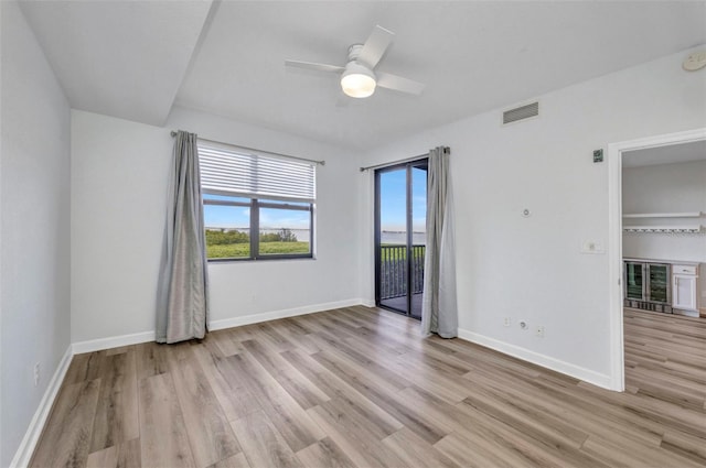 900 E Marion Ave Unit 1203, Punta Gorda, FL 33950 - empty room featuring light wood-style flooring and a ceiling fan