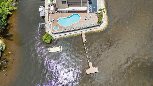 900 E Marion Ave Unit 1203, Punta Gorda, FL 33950 - aerial view of a pool and a nearby body of water