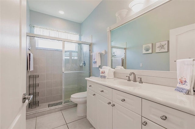 2105 Deborah Dr, Punta Gorda, FL 33950 - bathroom with a stall shower, vanity, and tile patterned floors