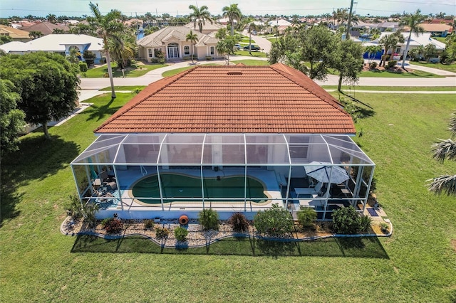 2105 Deborah Dr, Punta Gorda, FL 33950 - aerial view of residential area with a pool area