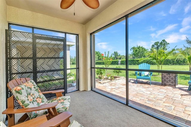 25272 E Lenox Cir, Punta Gorda, FL 33950 - sunroom featuring ceiling fan and healthy amount of natural light