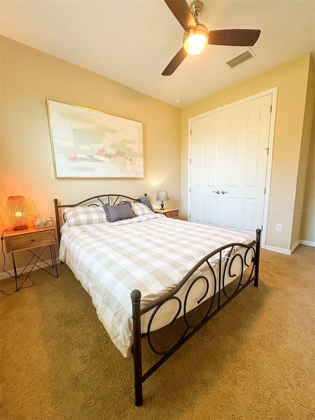 25224 Lahore Ln, Punta Gorda, FL 33983 - bedroom featuring light colored carpet and a ceiling fan