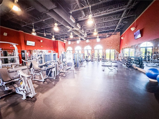11220 Paseo Grande Blvd Unit 5207, Fort Myers, FL 33912 - workout area with a high ceiling