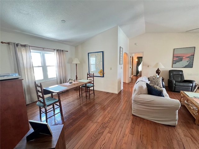 2526 Brazilia Ct, Punta Gorda, FL 33950 - living area with lofted ceiling and wood-type flooring