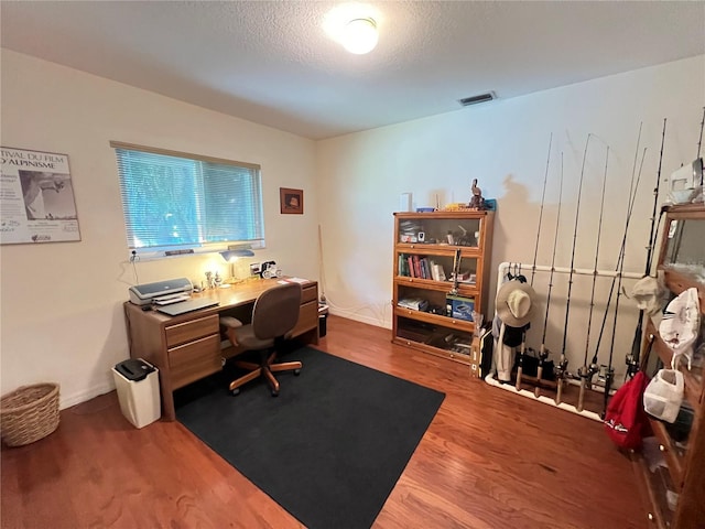 2526 Brazilia Ct, Punta Gorda, FL 33950 - office area with wood finished floors and a textured ceiling