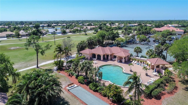 26254 Stillwater Cir, Punta Gorda, FL 33955 - aerial perspective of suburban area with a pool area and a local golf course